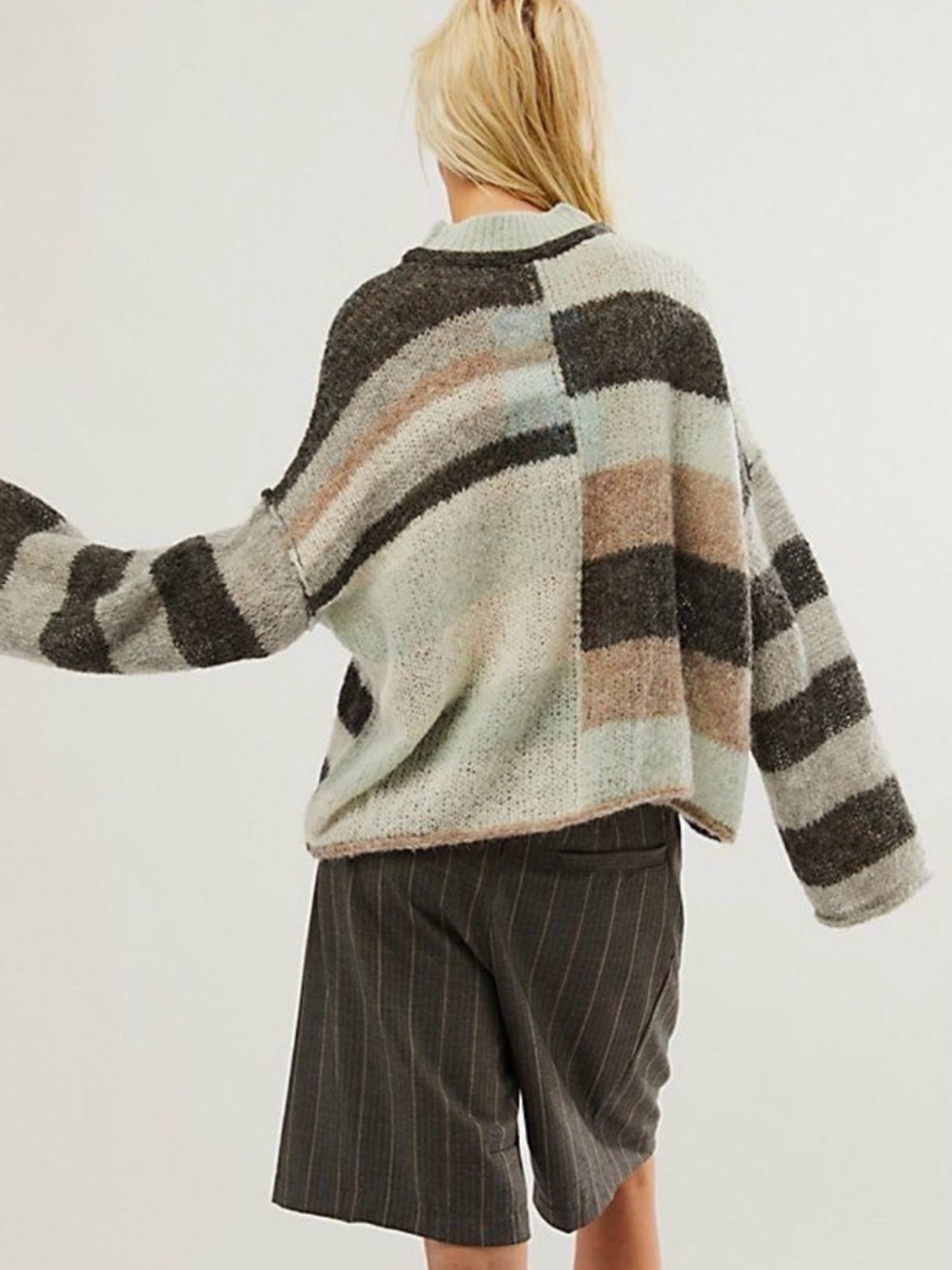 Free People Caravelli Splice Pullover Sweater